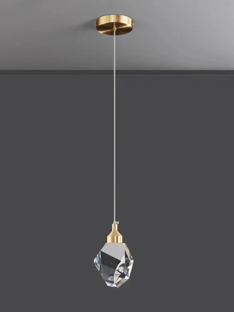 Light Luxury K9 Crystal Small Chandelier - Modern & Minimalist Long Line Light