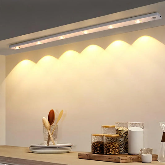 LED Kitchen Under Cabinet Light - Rechargeable Motion Sensor Lamp